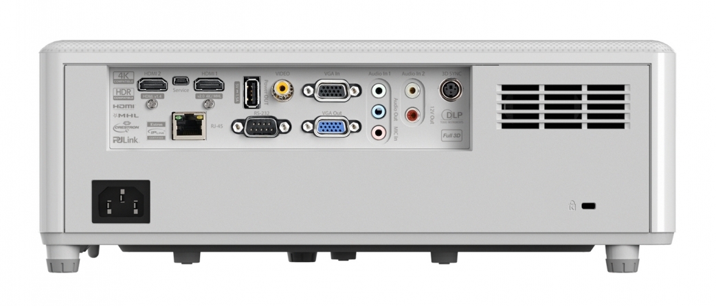 Videoproiettore Optoma ZH406ST con supporto da parete OWM3000ST (lunghezza regolabile 49/125cm)