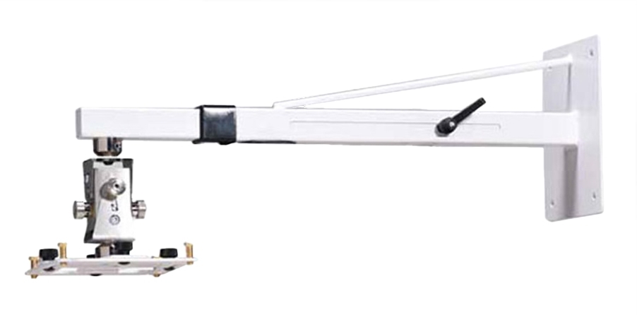 Supporto professionale da parete per videoproiettore "Arakno" con regolazione micrometrica 60/90cm (bianco) 