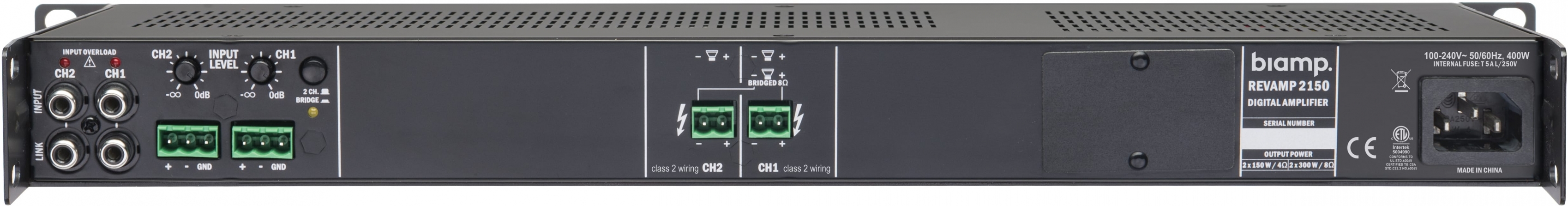Amplificatore classe D Biamp REVAMP2150, 2 canali