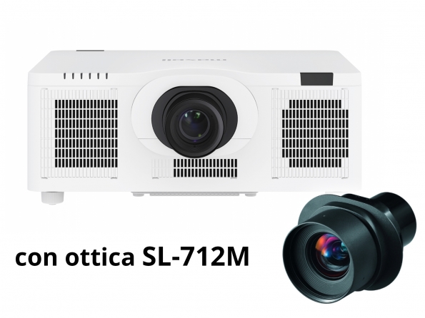 Videoproiettore Maxell MP-WU8701 + Ottica medio-corta SL-712M (TR 1.2 – 1.8:1)