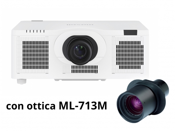 Videoproiettore Maxell MP-WU8701 + Ottica medio-lunga ML-713M (TR 1.7 – 3.0:1)