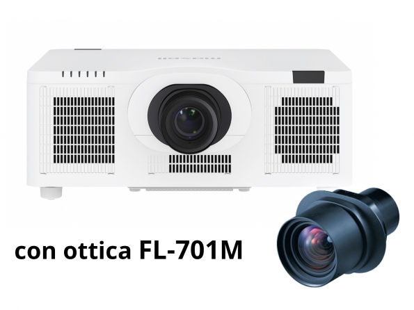 Videoproiettore Maxell MP-WU8701 + Ottica corta FL-701M (grandangolo TR 0.8:1)