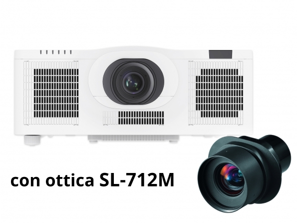 Videoproiettore Maxell MP-WU8801 + Ottica medio-corta SL-712M (TR 1.2 – 1.8:1)