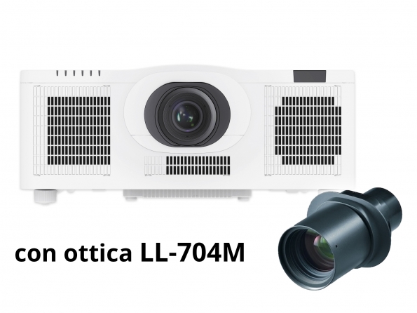 Videoproiettore Maxell MP-WU8801 + Ottica lunga LL-704M (teleobiettivo TR 2.8 – 4.9:1)