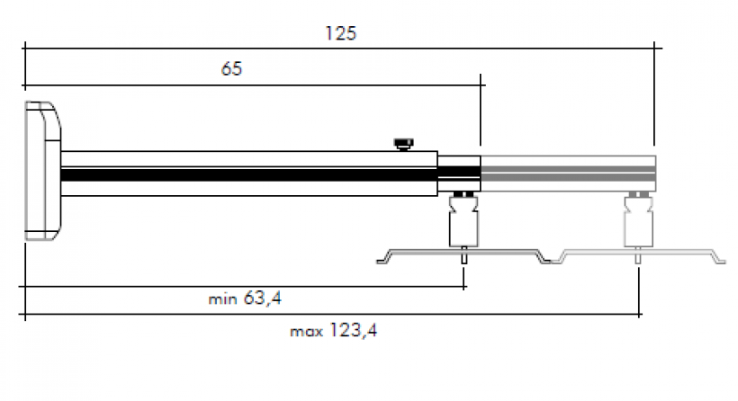 Staffa per videoproiettore 65/125cm a parete