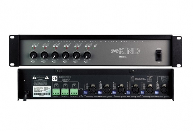 Amplificatore multizona classe AB Kind Audio MCX 86, 6 canali