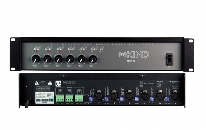 Amplificatore multizona classe H Kind Audio MCX 126, 6 canali