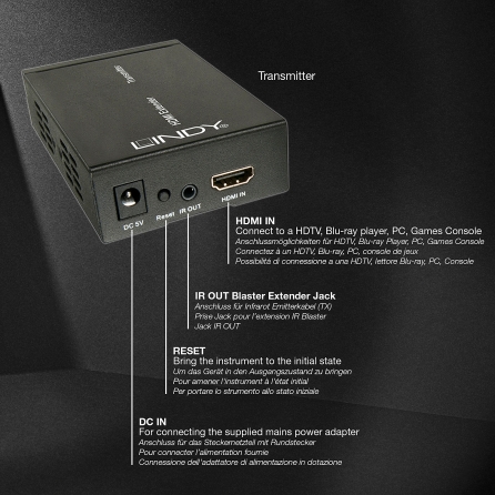 Extender HDMI over Ethernet & Distribution System 1080p (TX & RX)