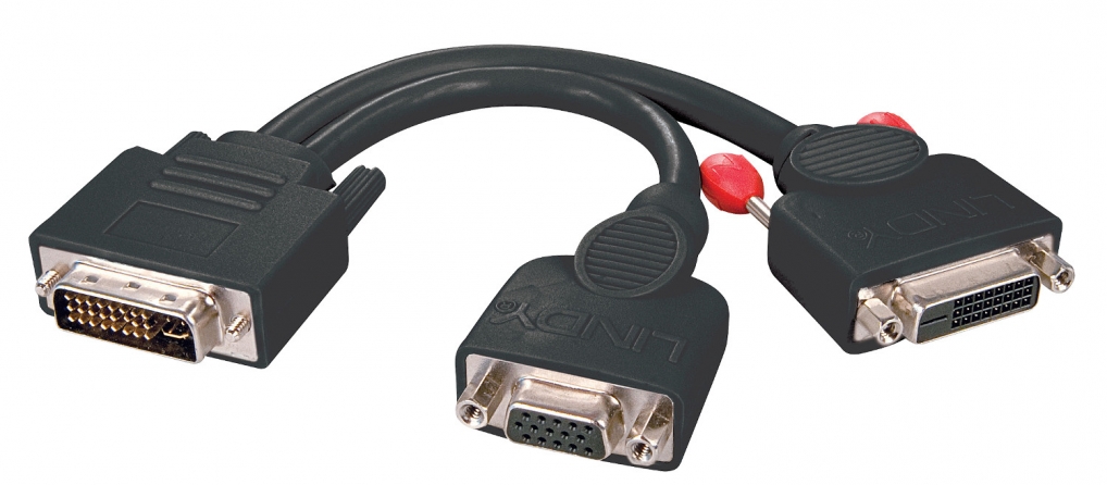 Cavo Splitter DVI-I / VGA & DVI-D Dual Link, Nero