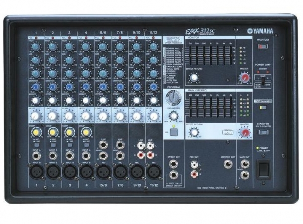 Mixer amplificato Yamaha EMX312SC, 300W