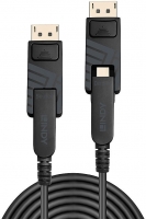 Cavo Mini DisplayPort 1.4 Ibrido in Fibra Ottica con connettori DP removibili, 10m