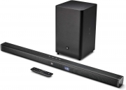 Sistema audio surround soundbar Home Cinema 2.1 JBL con bluetooth e subwoofer wireless da 6.5", 300W