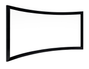 Schermo proiezione "Service Curved" fisso con cornice curva, con telo "White" bianco ottico classico 160x90cm 72" 16:9