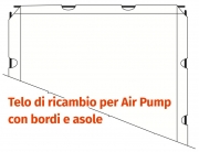 Telo proiezione di ricambio con bordi ed asole per schermi "Air Pump", "Macro-Sound" 720x405cm 325" 16:9