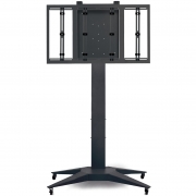 Carrello da pavimento con altezza regolabile per monitor con portata 70kg e VESA fino a 1000x475mm, nero
