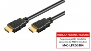 Cavo HDMI M/M per segnale video Ultra HD 4K con ethernet, contatti dorati e tripla schermatura, 1m (Elementi e accessori)