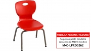 Sedia (disponibile in vari colori, con seduta 41 x 41cm, altezza 38 ovvero taglia 4) (Rif. S1001) (Arredo e Composizioni)