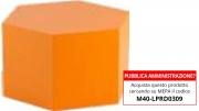 Pouf morbido esagonale (disponibile in vari colori, con dim. 76,5 x 69,5 x 46cm) (Rif. P1012) (Arredo e Composizioni)