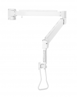 Supporto da parete con braccio inclinabile e orientabile per monitor medicali da 17" a 32", bianco