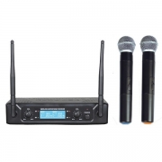 Sistema doppio radiomicrofono UHF multifrequenza, 673.30/688.90 MHz