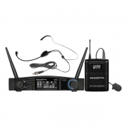 Sistema radiomicrofono ad archetto UHF con trasmettitore bodypack, 48 canali