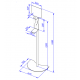 Piantana porta igienizzante per flacone manuale a pompa (altezza 146cm)